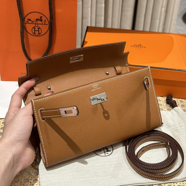 [하이엔드급] 에르메스 켈리 투고 크로스백 KELLY TOGO WOC / CK37 골드 엡솜 은장 [매장가 1090만원대]