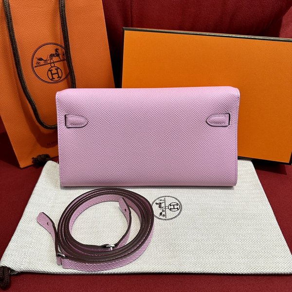 [하이엔드급] 에르메스 켈리 투고 크로스백 KELLY TOGO WOC / X9 Mauve Palladium 엡솜 은장 [매장가 1090만원대]