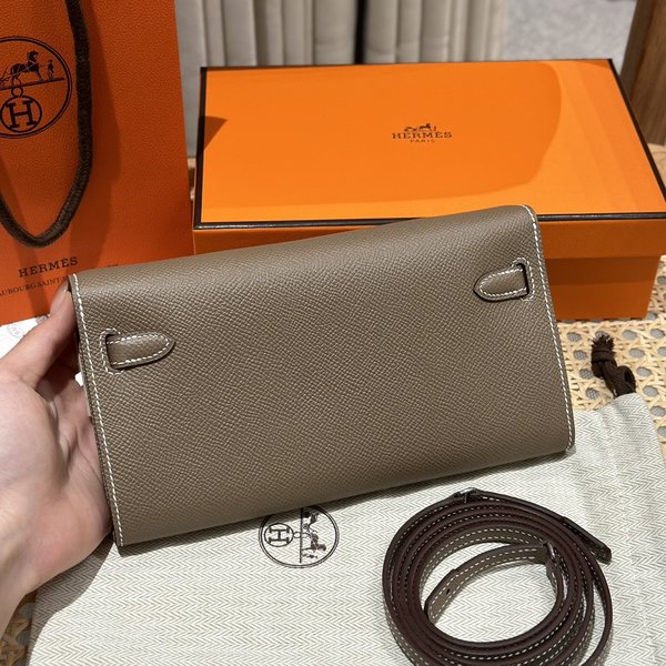 [하이엔드급] 에르메스 켈리 투고 크로스백 KELLY TOGO WOC / CK18 에토프 엡솜 은장 [매장가 1090만원대]