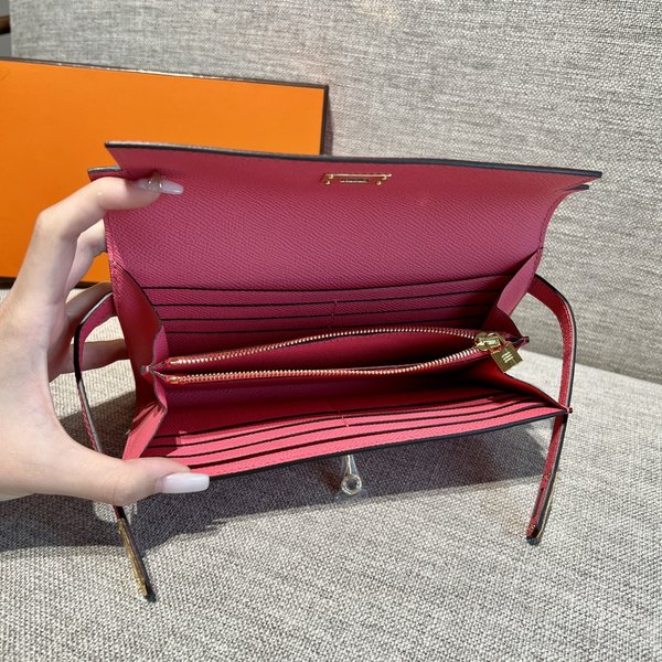 [하이엔드급] 에르메스 켈리 투고 크로스백 KELLY TOGO WOC / 8W 립스틱파우더 엡솜 금장 [매장가 1090만원대]