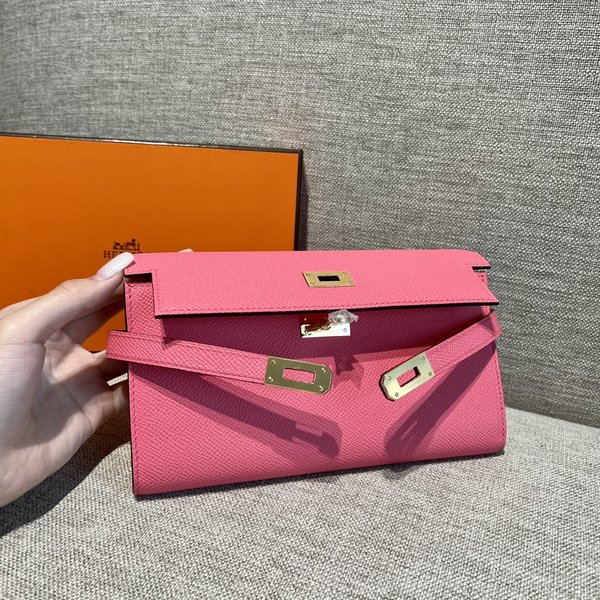 [하이엔드급] 에르메스 켈리 투고 크로스백 KELLY TOGO WOC / 8W 립스틱파우더 엡솜 금장 [매장가 1090만원대]