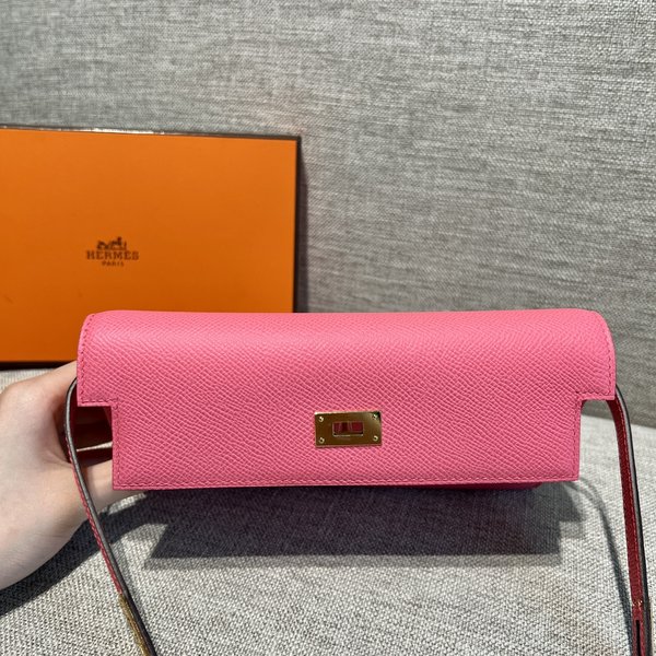 [하이엔드급] 에르메스 켈리 투고 크로스백 KELLY TOGO WOC / 8W 립스틱파우더 엡솜 금장 [매장가 1090만원대]