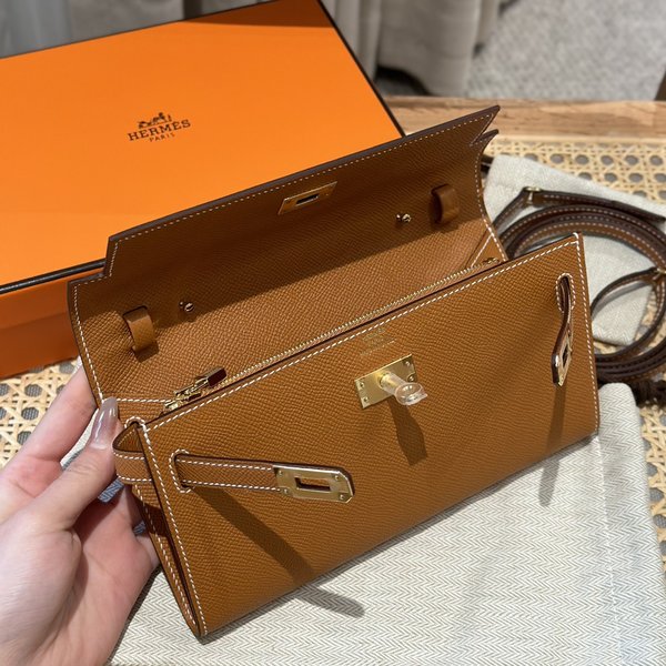 [하이엔드급] 에르메스 켈리 투고 크로스백 KELLY TOGO WOC / 1h 토피 엡솜 금장 [매장가 1090만원대]