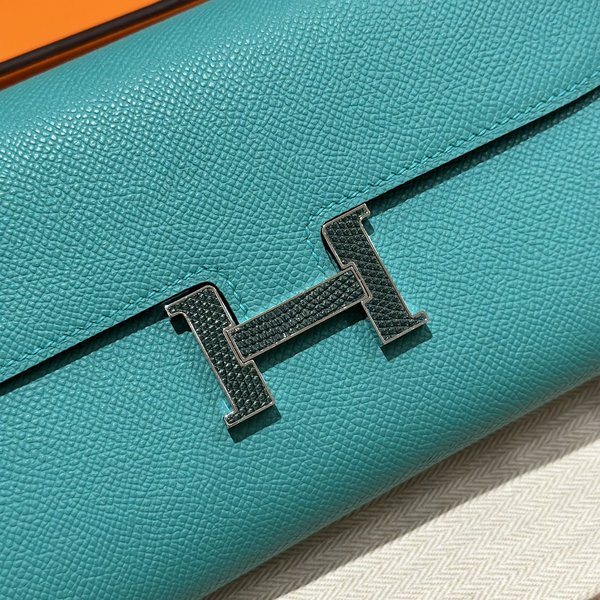 [하이엔드급] 에르메스 콘스탄스 투고 월렛  / O6 Vert Jade 엡솜 리자드은장 [매장가 1290만원대]