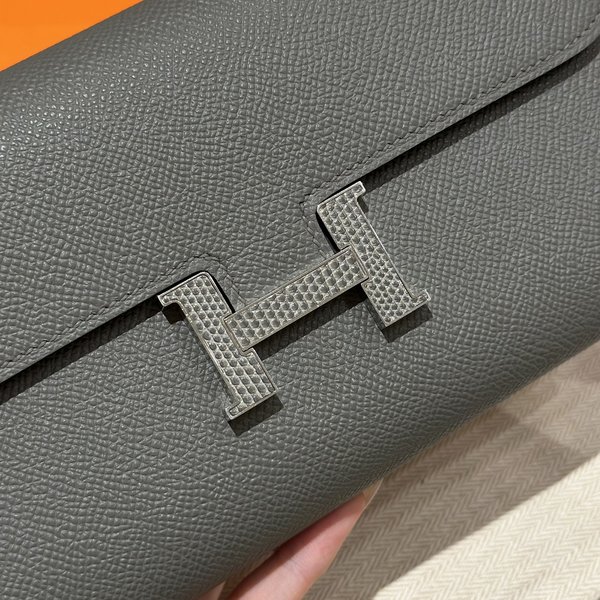 [하이엔드급] 에르메스 콘스탄스 투고 월렛  / 8F Etain 엡솜 리자드 은장 [매장가 1290만원대]