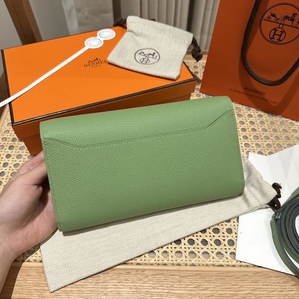 [하이엔드급] 에르메스 콘스탄스 투고 월렛 / 3I Vert Criquet 엡솜 리자드 악어 은장 [매장가 1290만원대]