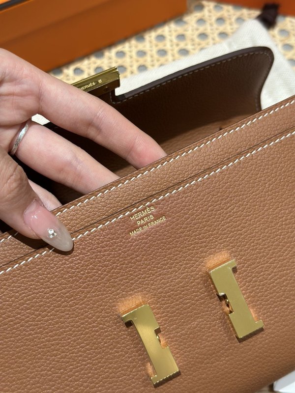 [하이엔드급] 에르메스 콘스탄스 투고 월렛  / CK37 브라운골드 에버컬러 금장 [매장가 990만원대]