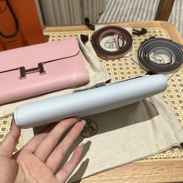 [하이엔드급] 에르메스 콘스탄스 투고 월렛  / T0 BLEU BRUME 엡솜 은장 [매장가 990만원대]