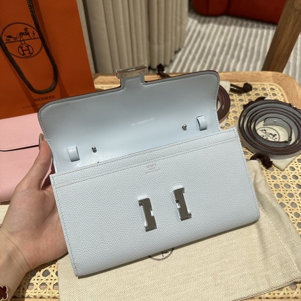 [하이엔드급] 에르메스 콘스탄스 투고 월렛  / T0 BLEU BRUME 엡솜 은장 [매장가 990만원대]