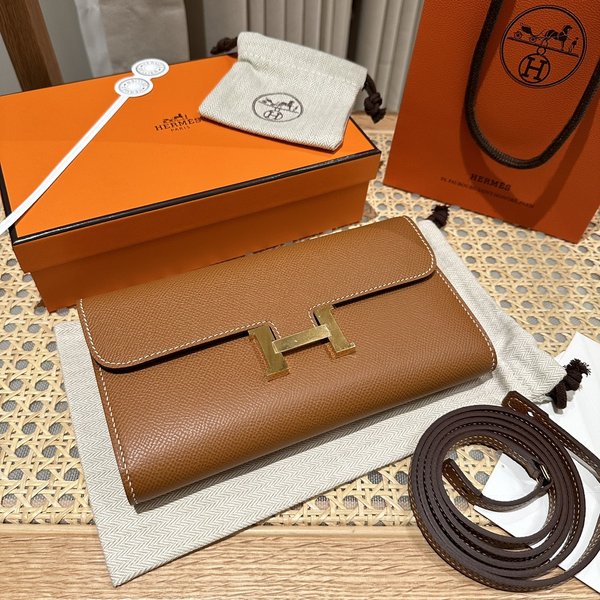 [하이엔드급] 에르메스 콘스탄스 투고 월렛  / CK37 브라운골드 엡솜 금장 [매장가 990만원대]