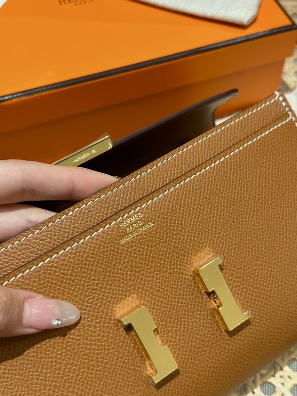[하이엔드급] 에르메스 콘스탄스 투고 월렛  / CK37 브라운골드 엡솜 금장 [매장가 990만원대]