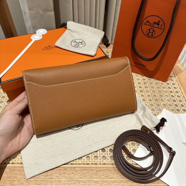 [하이엔드급] 에르메스 콘스탄스 투고 월렛  / CK37 브라운골드 엡솜 금장 [매장가 990만원대]