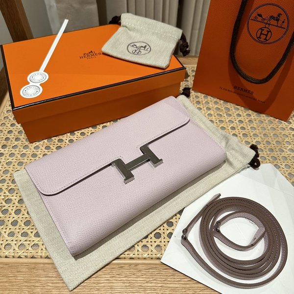 [하이엔드급] 에르메스 콘스탄스 투고 월렛  / 09 MAUVE PALE 엡솜 은장 [매장가 990만원대]