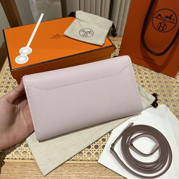 [하이엔드급] 에르메스 콘스탄스 투고 월렛  / 09 MAUVE PALE 엡솜 은장 [매장가 990만원대]