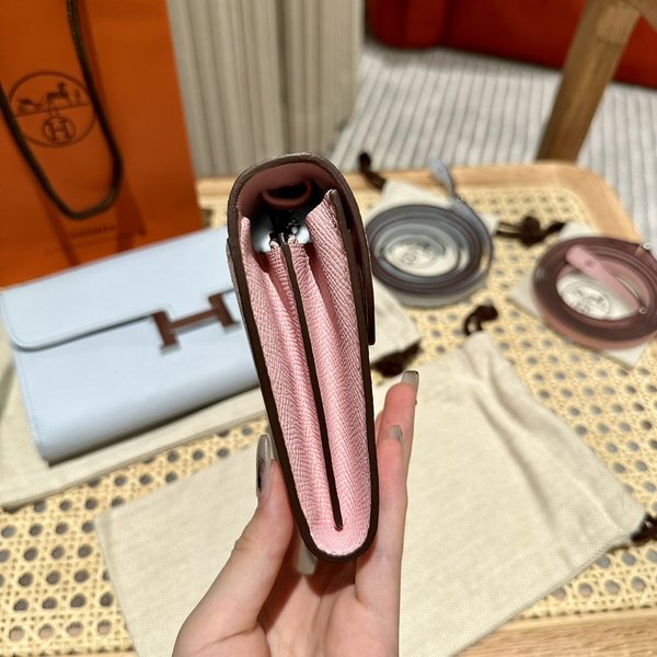 [하이엔드급] 에르메스 콘스탄스 투고 월렛  / 3Q 로즈사쿠라 엡솜 은장 [매장가 990만원대]