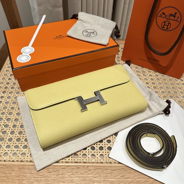 [하이엔드급] 에르메스 콘스탄스 투고 월렛  / 1Z Jaune Poussin 엡솜 은장 [매장가 990만원대]