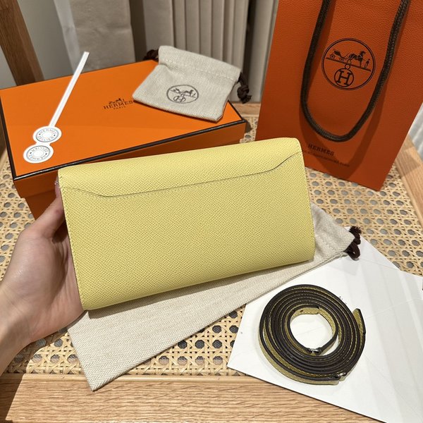 [하이엔드급] 에르메스 콘스탄스 투고 월렛  / 1Z Jaune Poussin 엡솜 은장 [매장가 990만원대]