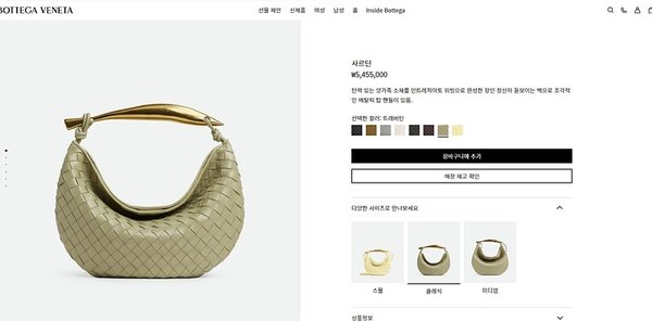 보테가베네타 사르딘 백 [매장가 545만원대]