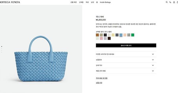 보테가베네타 미니 까바 [매장가 680만원대]