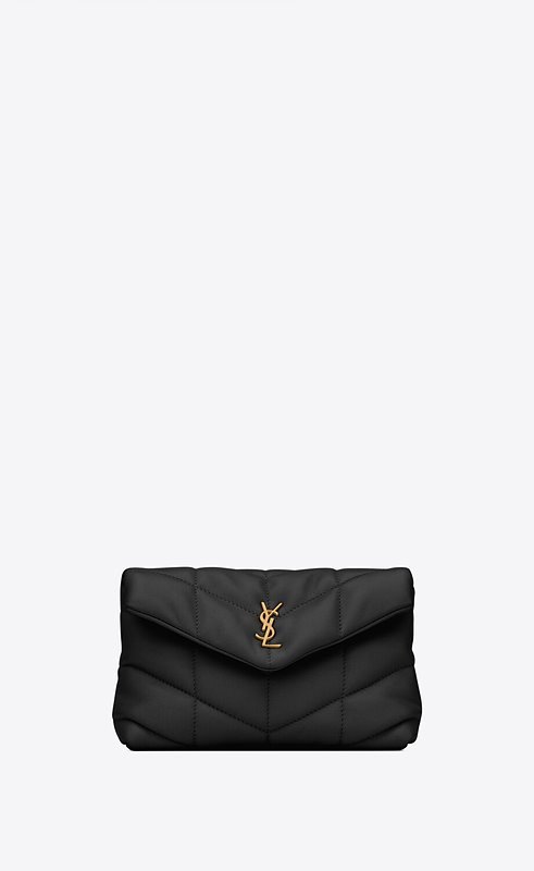 생로랑 퀄티드 램스킨 퍼퍼 스몰 파우치 [매장가 130만원대]