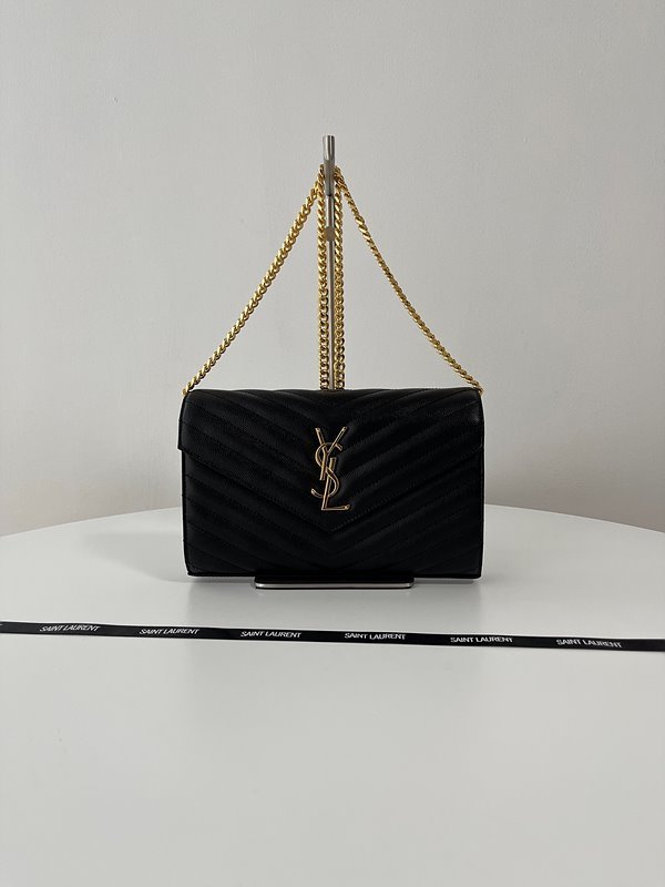 생로랑 그랑 드 뿌드르 가죽 소재 CASSANDRE 클래식 체인 지갑 [매장가 235만원대]