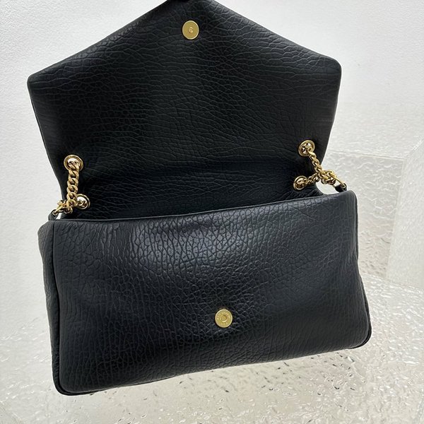 생로랑 YSL 그레인 램스킨 CALYPSO 라지백 칼립소백 블랙 [매장가 480만원대]