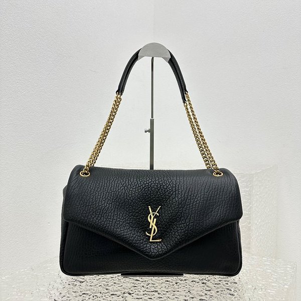 생로랑 YSL 그레인 램스킨 CALYPSO 라지백 칼립소백 블랙 [매장가 480만원대]