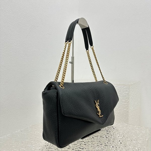 생로랑 YSL 그레인 램스킨 CALYPSO 라지백 칼립소백 블랙 [매장가 480만원대]