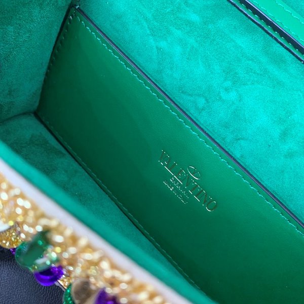 발렌티노 가라바니 크리스털 장식 스몰 로코 숄더백 / 옐로우 [매장가630만원대]