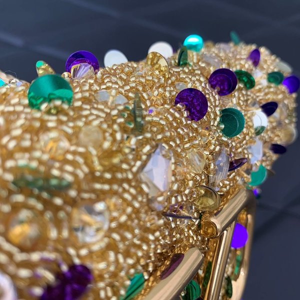 발렌티노 가라바니 크리스털 장식 스몰 로코 숄더백 / 옐로우 [매장가630만원대]