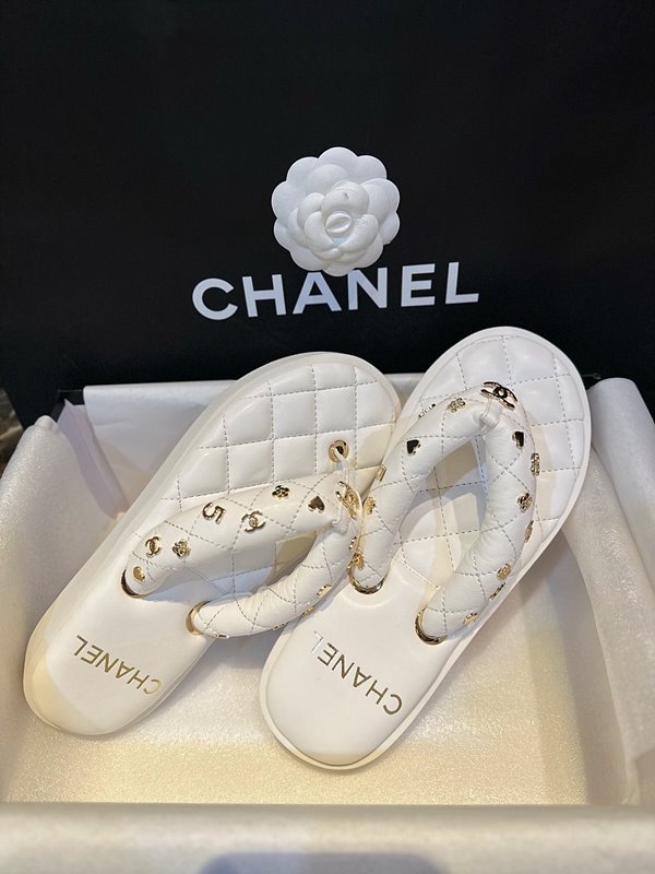샤넬 cc로고 퀄팅 플립플랍 쪼리 샌들 [매장가 260만원대]