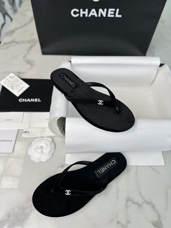 샤넬 THONGS 쪼리 벨벳 [매장가 140만원대]