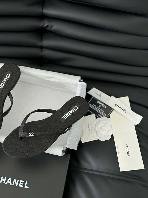 샤넬 THONGS 쪼리 코튼 실크 [매장가 140만원대]