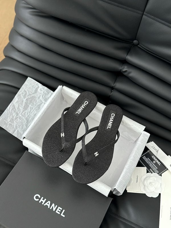 샤넬 THONGS 쪼리 코튼 실크 [매장가 140만원대]