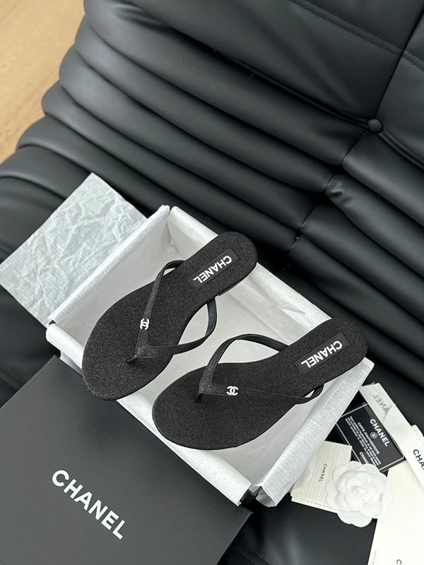 샤넬 THONGS 쪼리 코튼 실크 [매장가 140만원대]