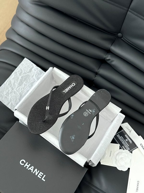 샤넬 THONGS 쪼리 코튼 실크 [매장가 140만원대]