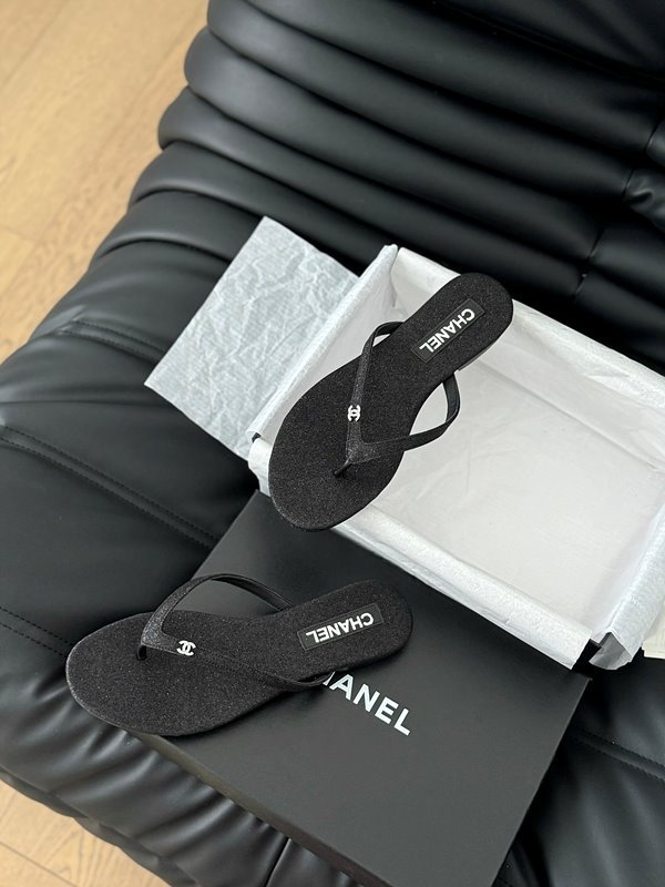 샤넬 THONGS 쪼리 코튼 실크 [매장가 140만원대]