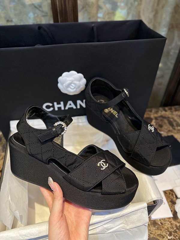 샤넬 그로그랭 블랙 샌들 [매장가 200만원대]