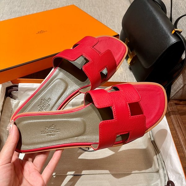 에르메스 오란 스위프트 레더 발판 샌들 슬리퍼 [매장가110만원대]