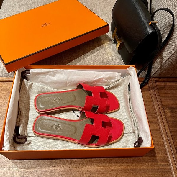 에르메스 오란 스위프트 레더 발판 샌들 슬리퍼 [매장가110만원대]