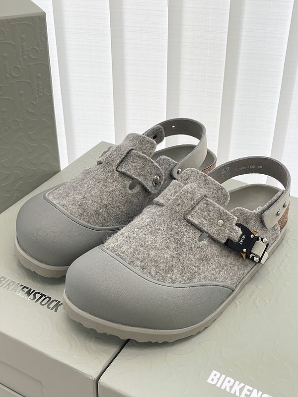 디올 x 버켄스탁 토키오 뮬 펠트 울 누벅 카프스킨 그레이 샌들 슬리퍼 [매장가 376만원대]