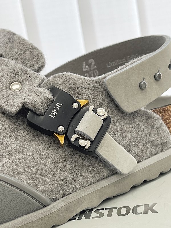 디올 x 버켄스탁 토키오 뮬 펠트 울 누벅 카프스킨 그레이 샌들 슬리퍼 [매장가 376만원대]