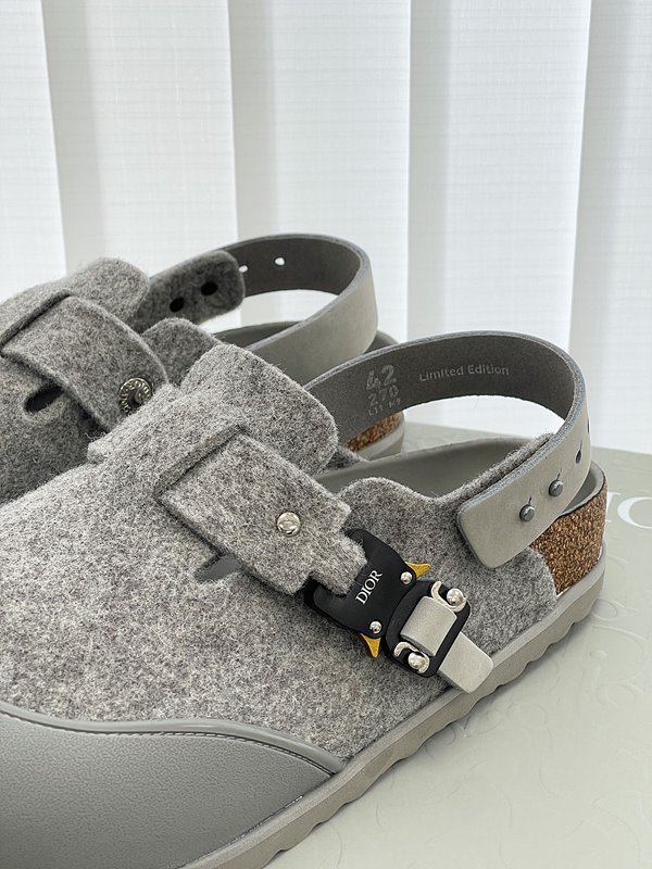 디올 x 버켄스탁 토키오 뮬 펠트 울 누벅 카프스킨 그레이 샌들 슬리퍼 [매장가 376만원대]