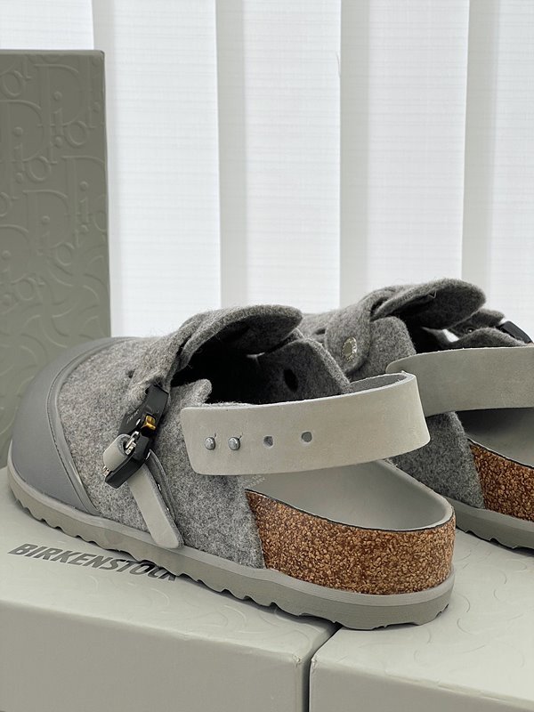 디올 x 버켄스탁 토키오 뮬 펠트 울 누벅 카프스킨 그레이 샌들 슬리퍼 [매장가 376만원대]