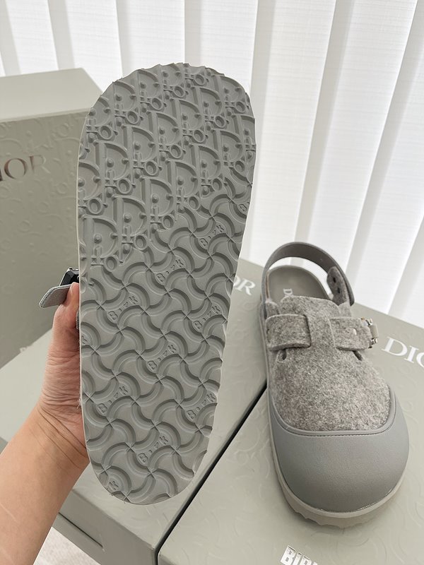 디올 x 버켄스탁 토키오 뮬 펠트 울 누벅 카프스킨 그레이 샌들 슬리퍼 [매장가 376만원대]