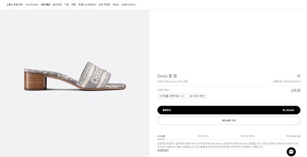 디올 DWAY 뮬 힐 [매장가 120만원대]