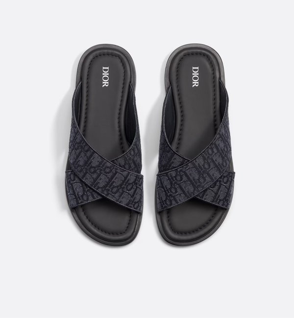 Dior 디올 아쿠아 샌들 오블리크 슬리퍼 / 블랙 [매장가135만원대]