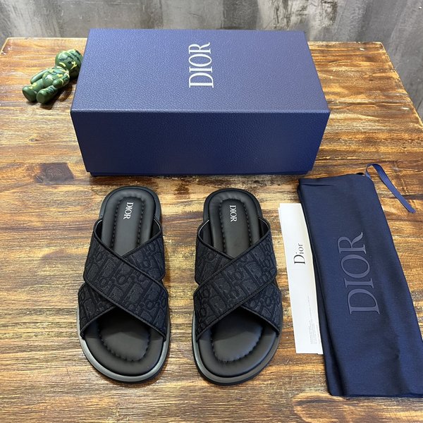 Dior 디올 아쿠아 샌들 오블리크 슬리퍼 / 블랙 [매장가135만원대]