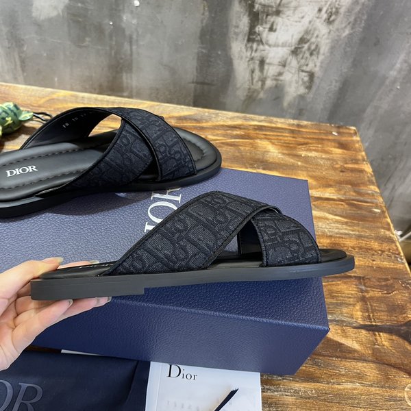 Dior 디올 아쿠아 샌들 오블리크 슬리퍼 / 블랙 [매장가135만원대]