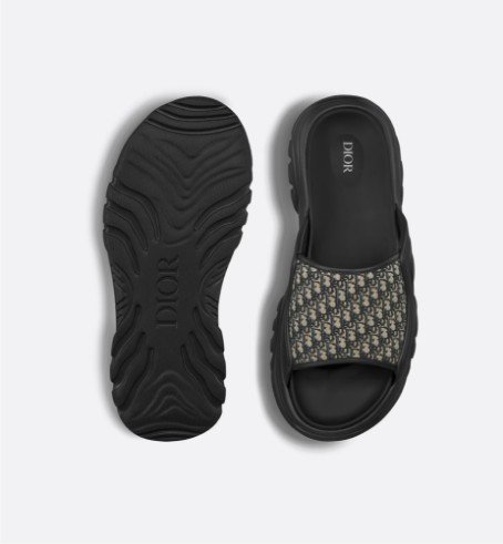 타운 샌들 / 블랙 러버 베이지 블랙 디올 오블리크 자카드 [매장가120만원대]